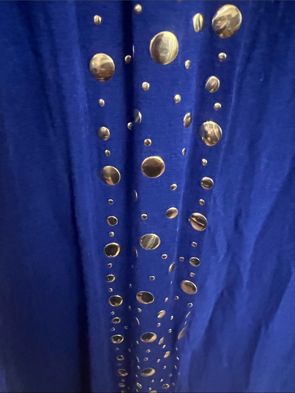 Cache Royal Blue Open-Front Cardigan with Metallic Studs - Picture 5 of 9